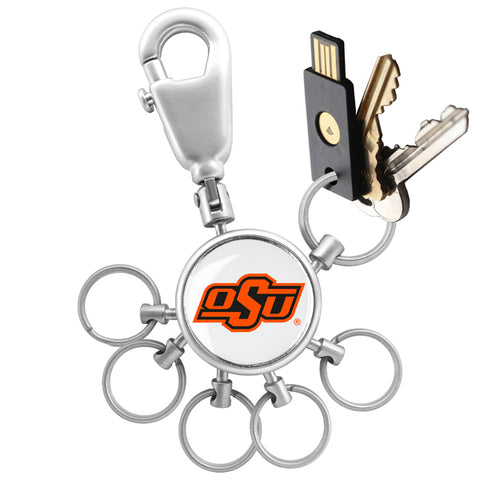 Oklahoma State Cowboys Collegiate Valet Keychain with 6 Keyrings