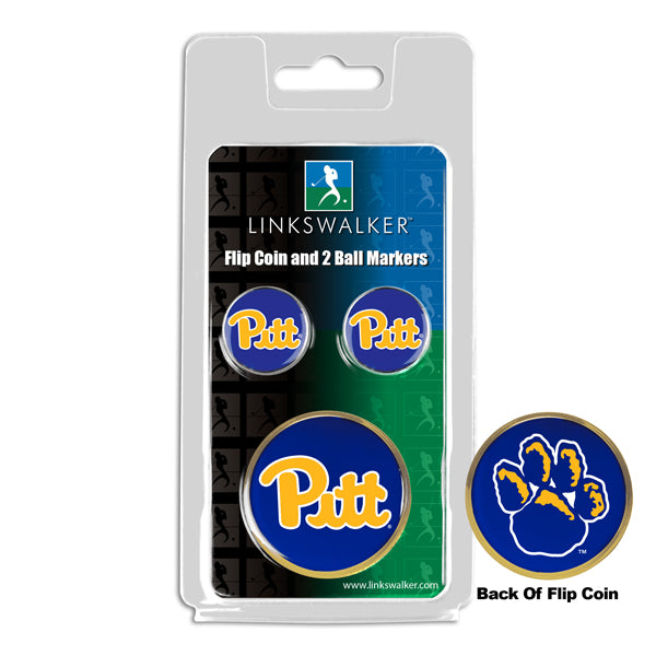 Pittsburgh Panthers - Flip Coin and 2 Golf Ball Marker Pack