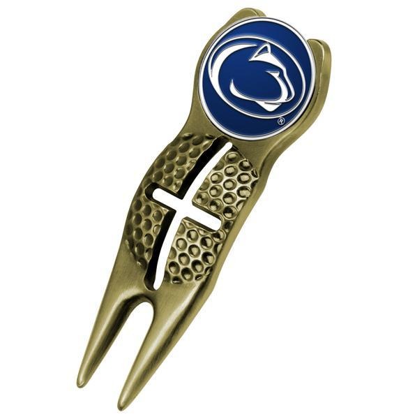 Penn State Nittany Lions - Crosshairs Divot Tool  -  Gold - Linkswalkerdirect