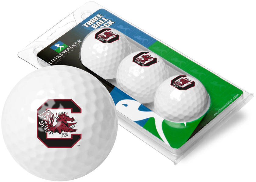 South Carolina Gamecocks 3 Golf Ball Gift Pack 2-Piece Golf Balls
