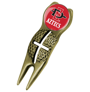 San Diego State Aztecs - Crosshairs Divot Tool  -  Gold - Linkswalkerdirect