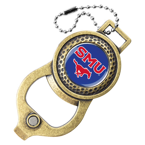 Southern Methodist University Mustangs Golf Bag Tag with Ball Marker