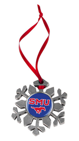 Southern Methodist University Mustangs - Snow Flake Ornament