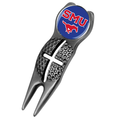 Southern Methodist University Mustangs - Crosshairs Divot Tool  -  Black