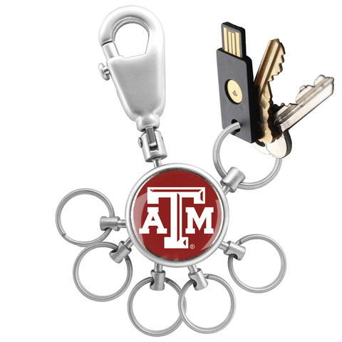 Texas A&M Aggies Collegiate Valet Keychain with 6 Keyrings