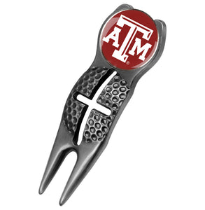 Texas A&M Aggies - Crosshairs Divot Tool  -  Black - Linkswalkerdirect