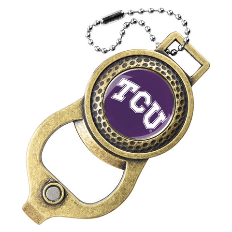 Texas Christian Horned Frogs Golf Bag Tag with Ball Marker