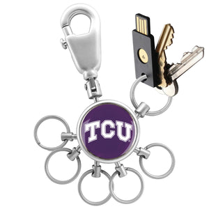 Texas Christian Horned Frogs Collegiate Valet Keychain with 6 Keyrings