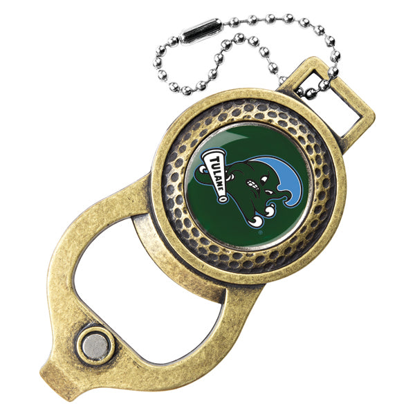 Tulane University Green Wave Golf Bag Tag with Ball Marker