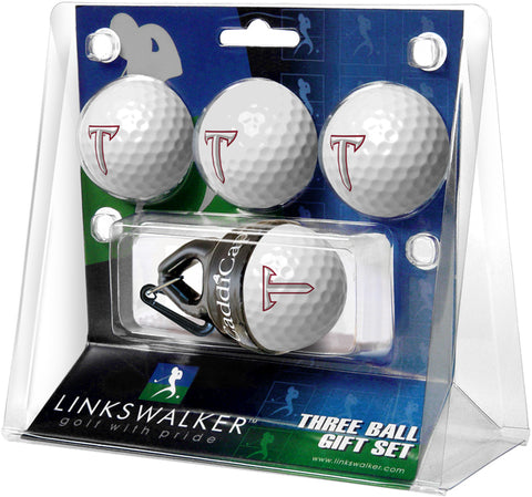 Troy Trojans Regulation Size 4 Golf Ball Gift Pack + CaddiCap Holder