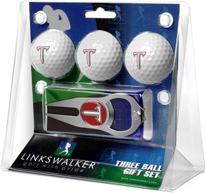 Troy Trojans Regulation Size 3 Golf Ball Gift Pack with Hat Trick Divot Tool (Silver)