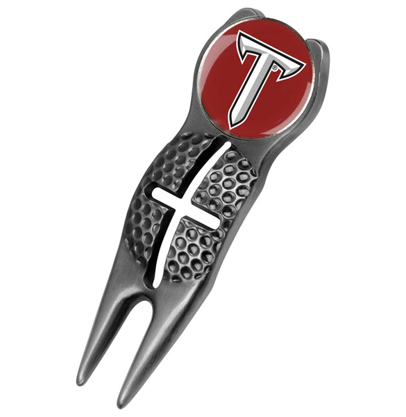 Troy Trojans - Crosshairs Divot Tool  -  Black