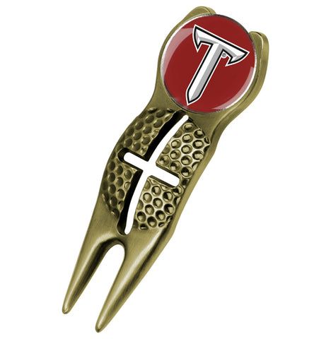 Troy Trojans - Crosshairs Divot Tool  -  Gold