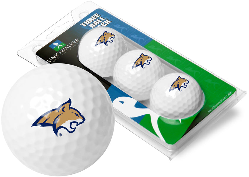 Montana State Bobcats 3 Golf Ball Gift Pack 2-Piece Golf Balls
