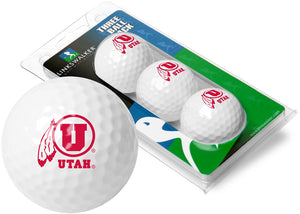 Utah Utes - 3 Golf Ball Sleeve