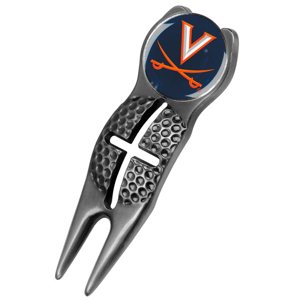 Virginia Cavaliers - Crosshairs Divot Tool  -  Black - Linkswalkerdirect