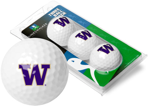 Washington Huskies 3 Golf Ball Gift Pack 2-Piece Golf Balls