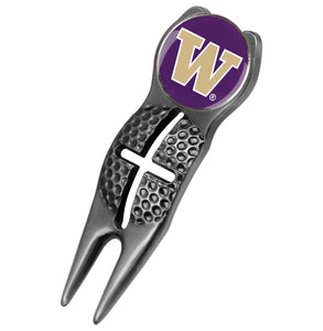 Washington Huskies - Crosshairs Divot Tool  -  Black