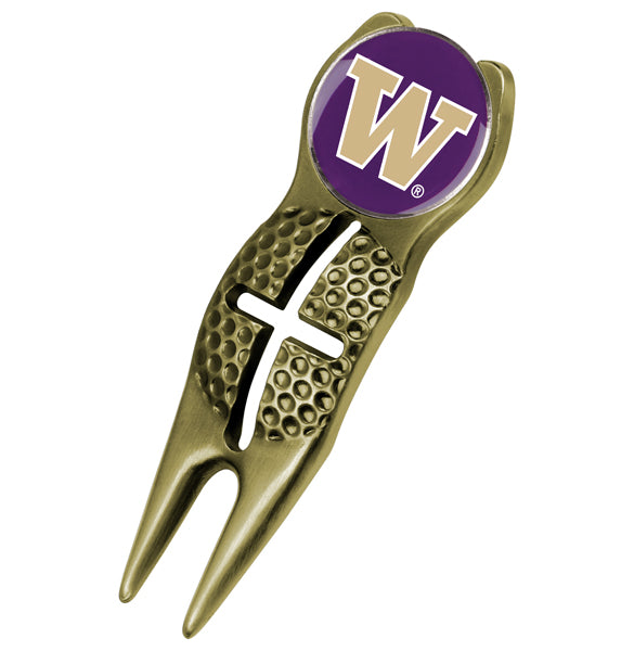 Washington Huskies - Crosshairs Divot Tool  -  Gold