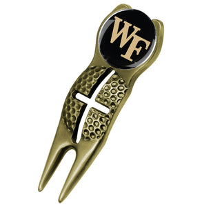 Wake Forest Demon Deacons - Crosshairs Divot Tool  -  Gold