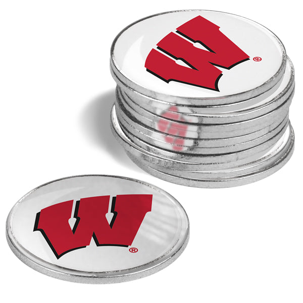 Wisconsin Badgers - 12 Pack Ball Markers