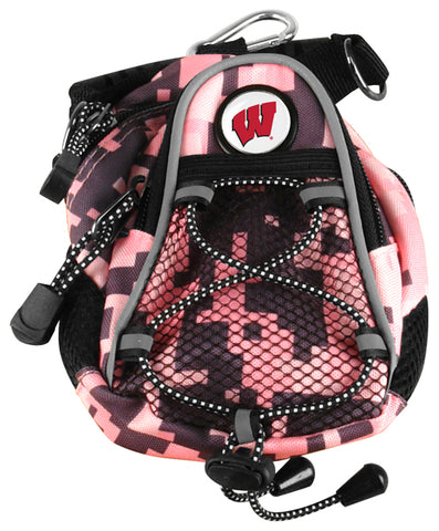Wisconsin Badgers - Mini Day Pack  -  Pink Digi Camo - Linkswalkerdirect