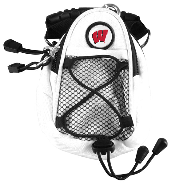 Wisconsin Badgers - Mini Day Pack  -  White - Linkswalkerdirect