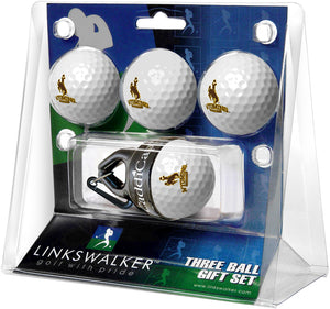 Wyoming Cowboys Regulation Size 4 Golf Ball Gift Pack + CaddiCap Holder