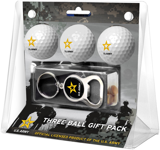 U.S. Army - 3 Ball Gift Pack with Key Chain Bottle Opener