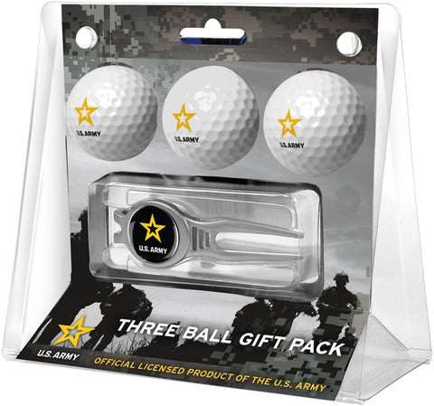 U.S. Army Regulation Size 3 Golf Ball Gift Pack with Kool Divot Tool