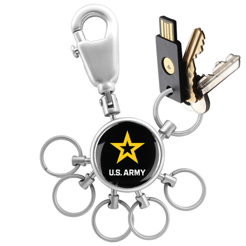 U.S. Army - Valet Keychain with 6 Keyrings
