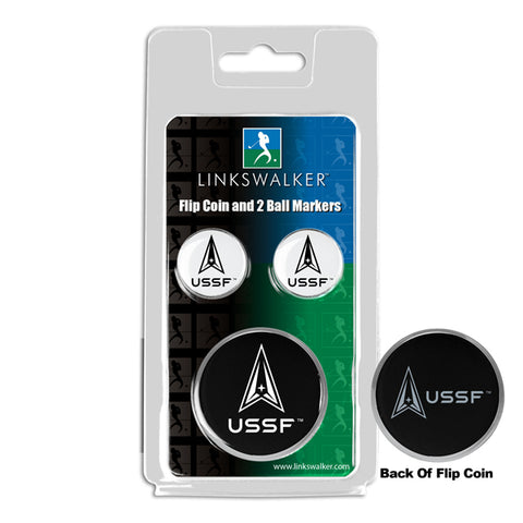United States Space Force - Flip Coin and 2 Golf Ball Marker Pack