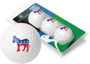 Linkswalker Pro-Victory Proud Democrat USA 3 Golf Ball Sleeve