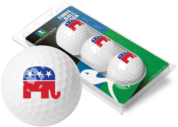 Linkswalker Pro-Victory Proud Republican USA 3 Golf Ball Sleeve