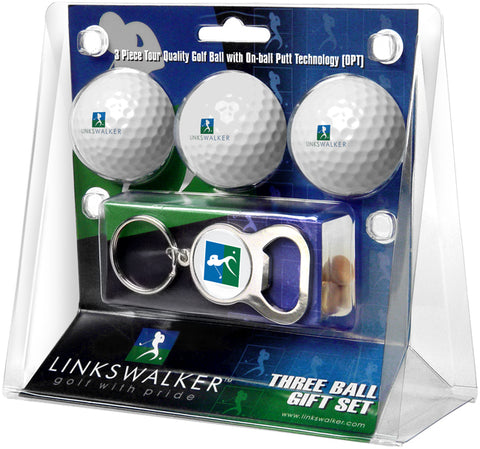 Linkswalker- 3 Ball Gift Pack with Key Chain Bottle Opener