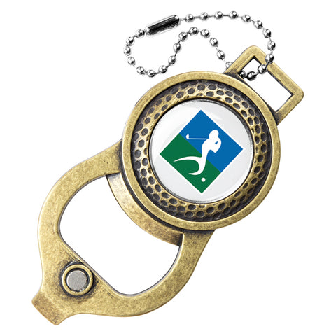 Linkswalker Golf Bag Tag with Ball Marker