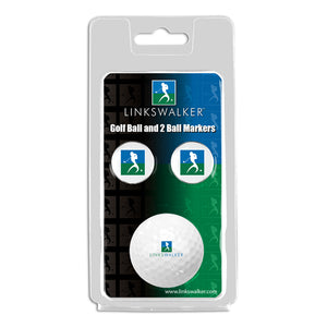 Linkswalker - Golf Ball and 2 Ball Marker Pack