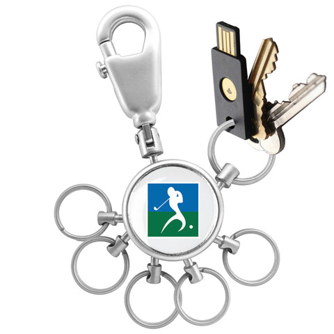 LinksWalker Valet Keychain with 6 Keyrings